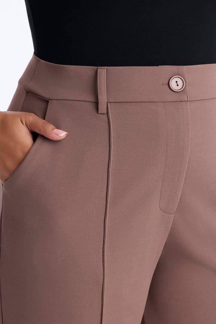 Tall Heidi Wide Leg Trouser Pant - Caffe