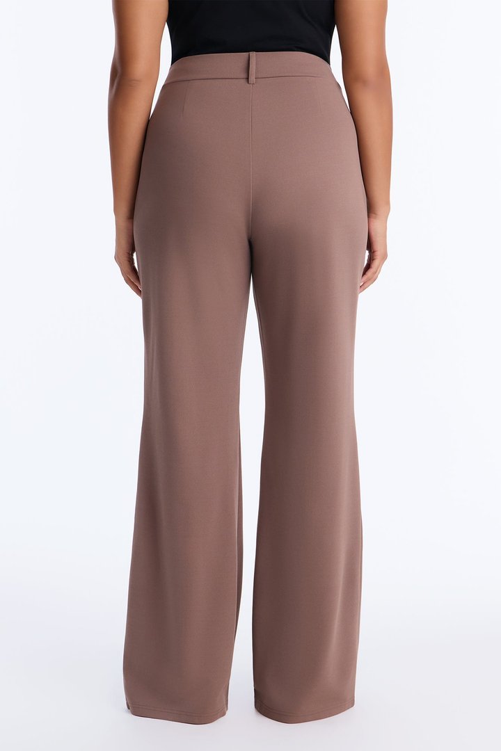 Tall Heidi Wide Leg Trouser Pant - Caffe