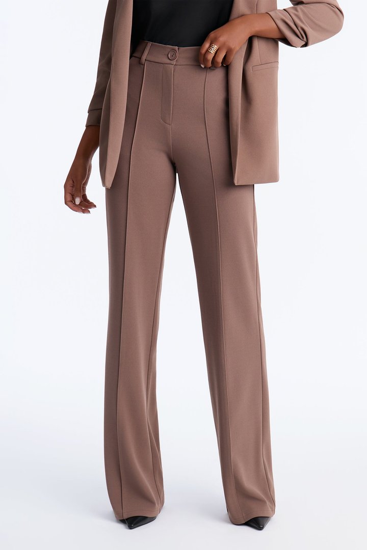 Heidi Wide Leg Trouser Pant - Caffe