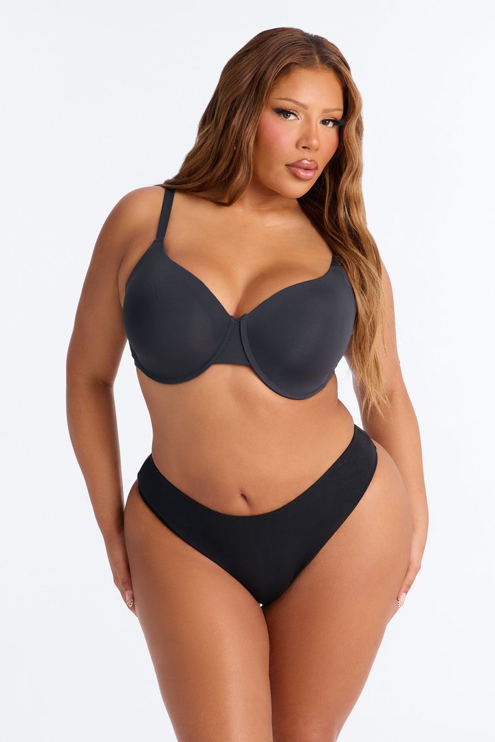 Nova Cotton Comfort Thong - Black