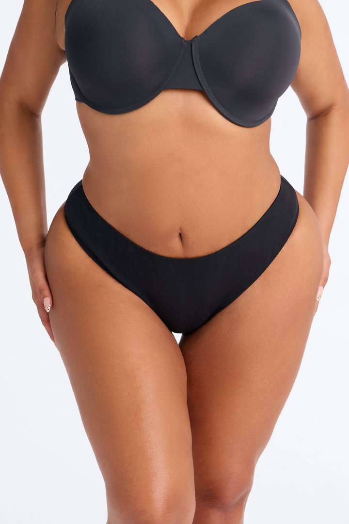 Nova Cotton Comfort Thong - Black