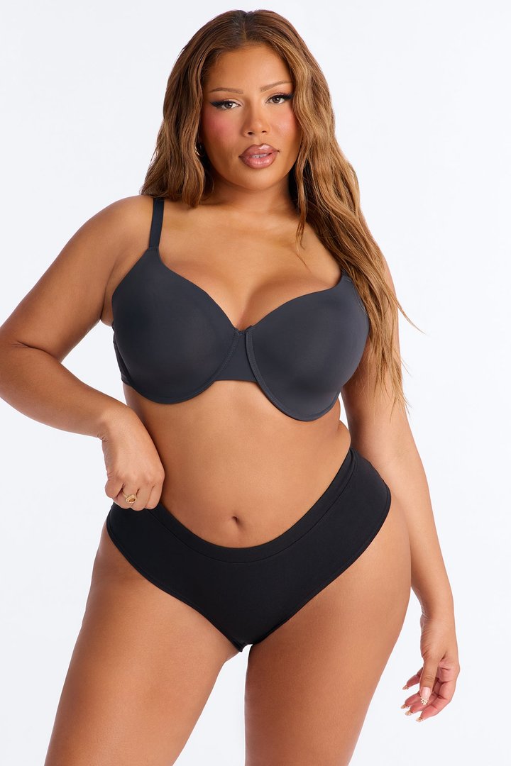 Nova Cotton Cheeky Hipster Comfort Panty - Black