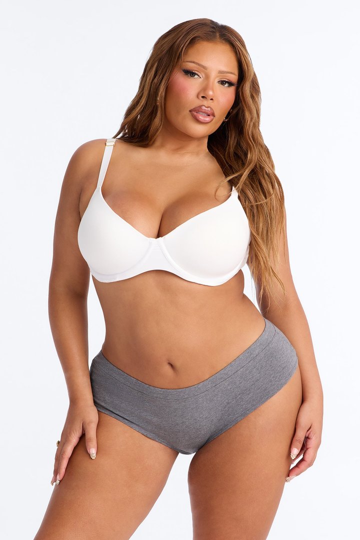 Nova Cotton Cheeky Hipster Comfort Panty - Charcoal