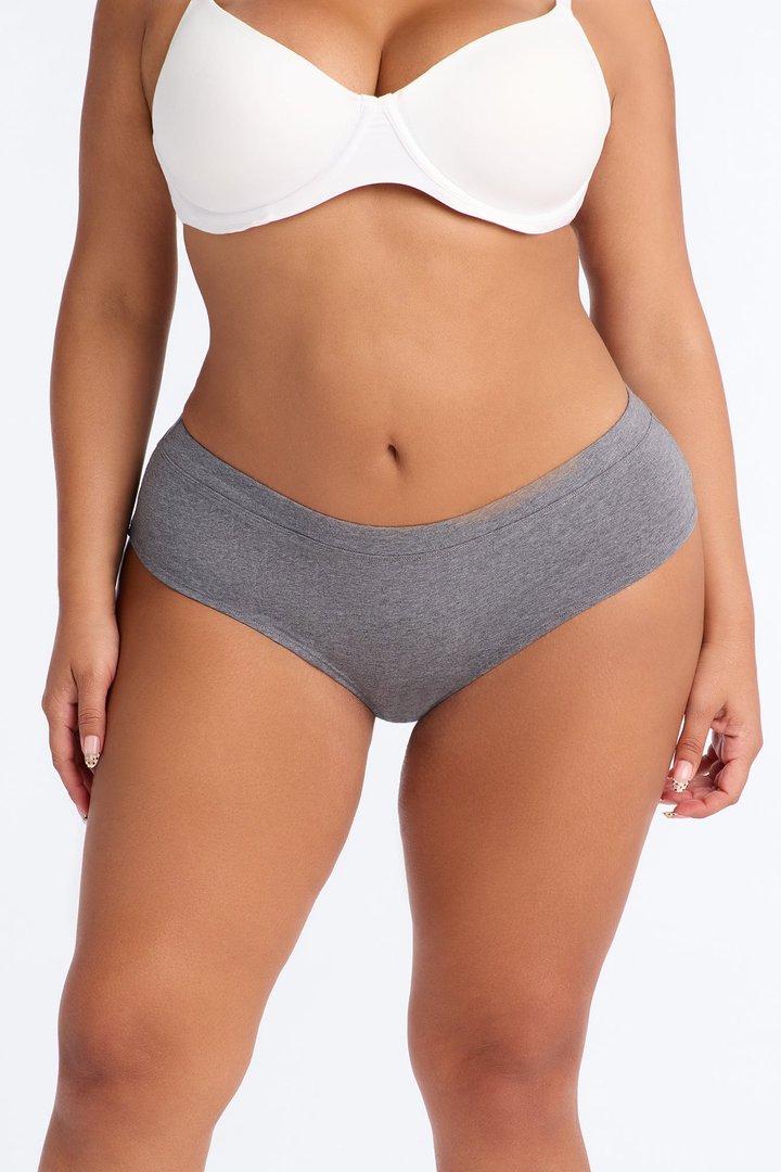 Nova Cotton Cheeky Hipster Comfort Panty - Charcoal