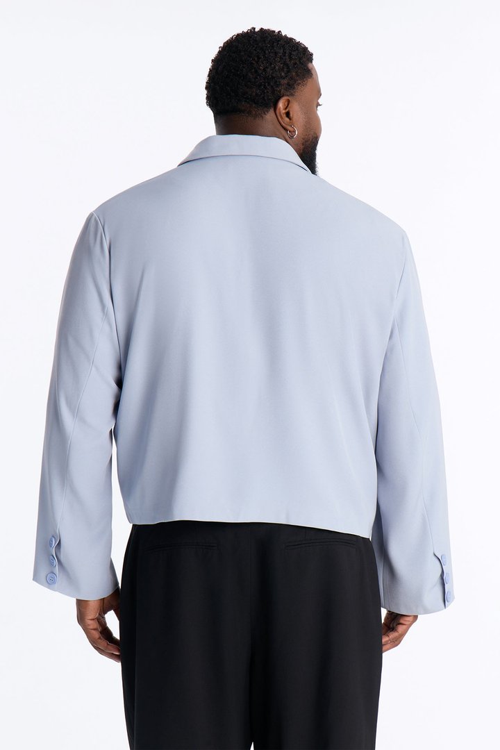 Maison Tailored Belvedere Cropped Blazer - Light Blue