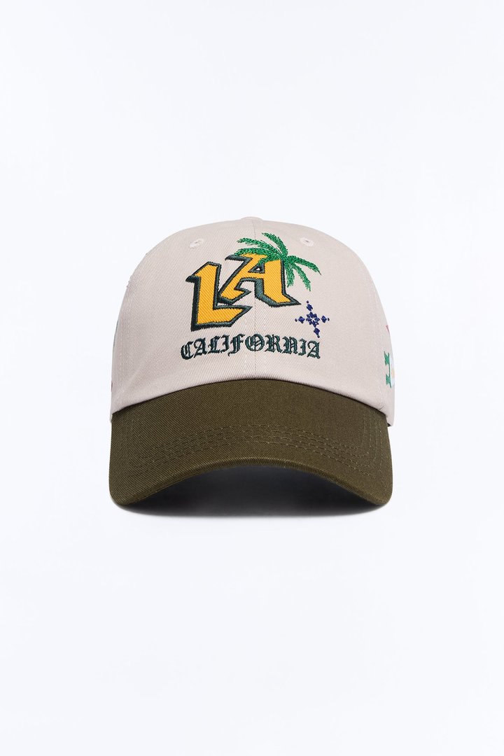 LA California Paradise Snapback Hat - Sand