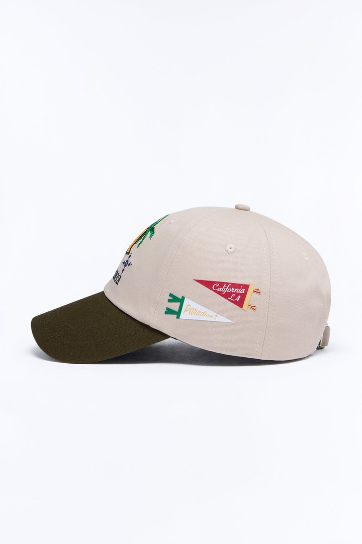 LA California Paradise Snapback Hat - Sand