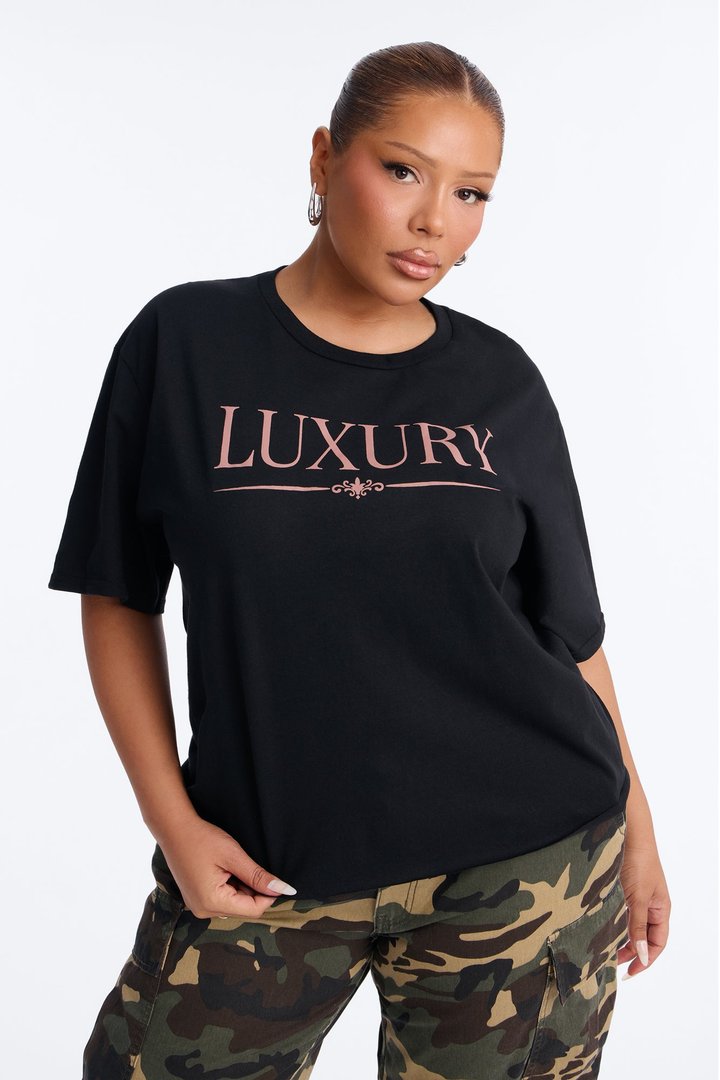 Expensive Taste Washed Oversized Tee - Black