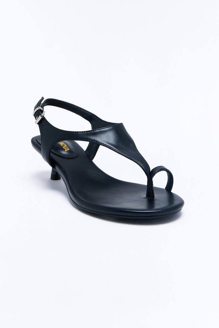 Cobie Toe Ring Kitten Heels - Black