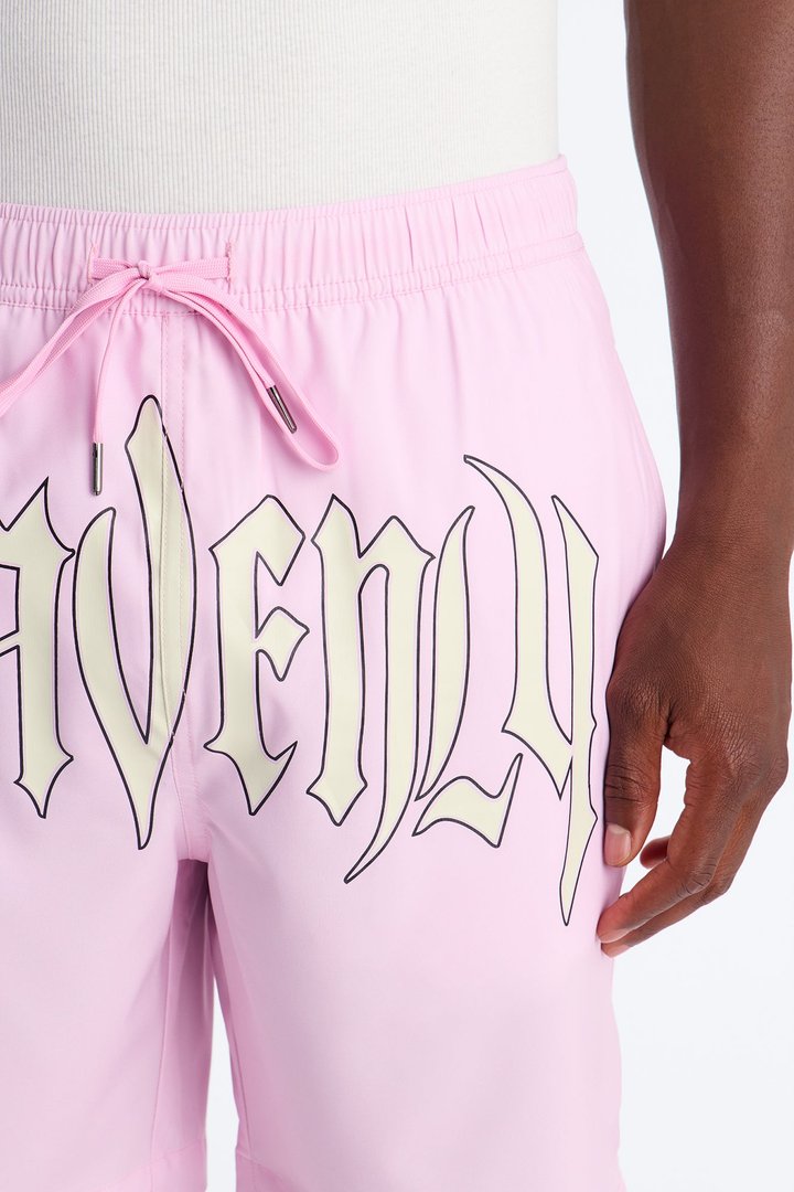 Heavenly Mindset Swim Trunk 7″ - Pink/combo