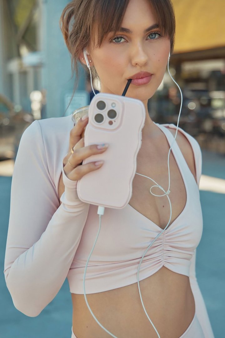 CloudForm™ Ruched Sports Bra - Blush