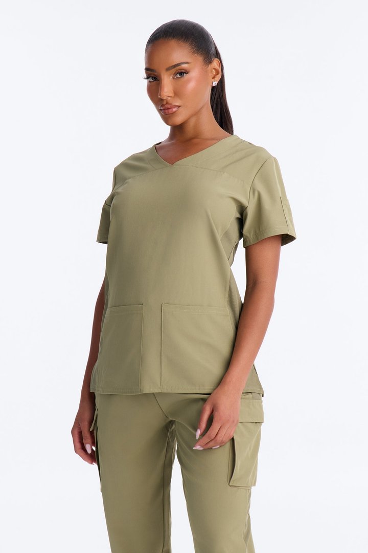 Active Care Uniform Scrub Jogger Set - Olive