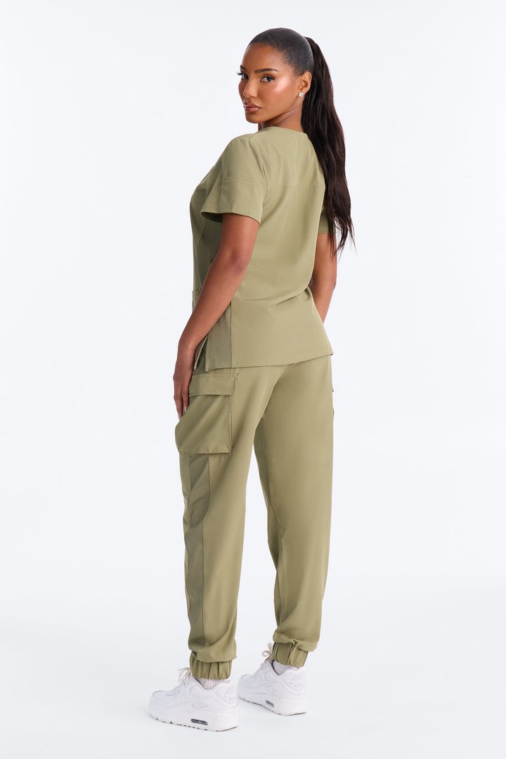 Active Care Uniform Scrub Jogger Set - Olive