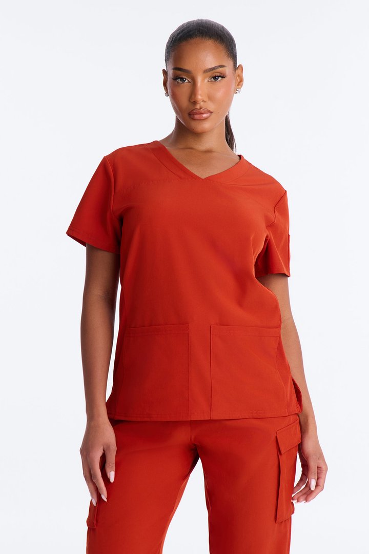 Active Care Uniform Scrub Jogger Set - Rust