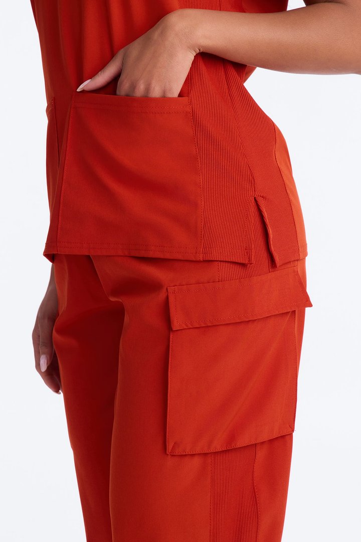 Active Care Uniform Scrub Jogger Set - Rust