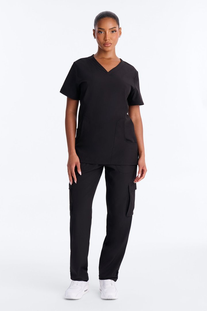 Gentle Care Uniform Scrub Pant Set - Black