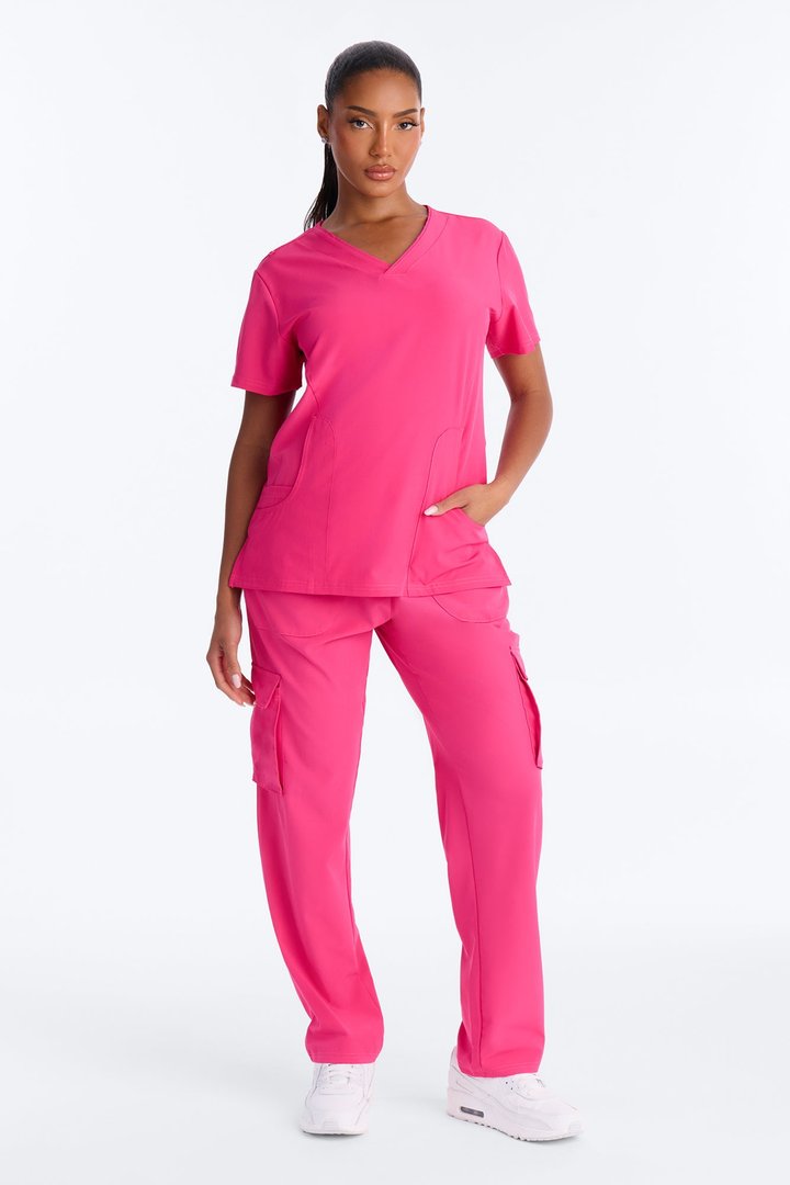 Gentle Care Uniform Scrub Pant Set - Fuchsia
