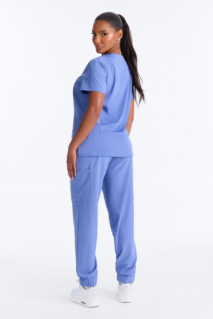 Recovery Mode Uniform Scrub Jogger Pant Set - Light Blue