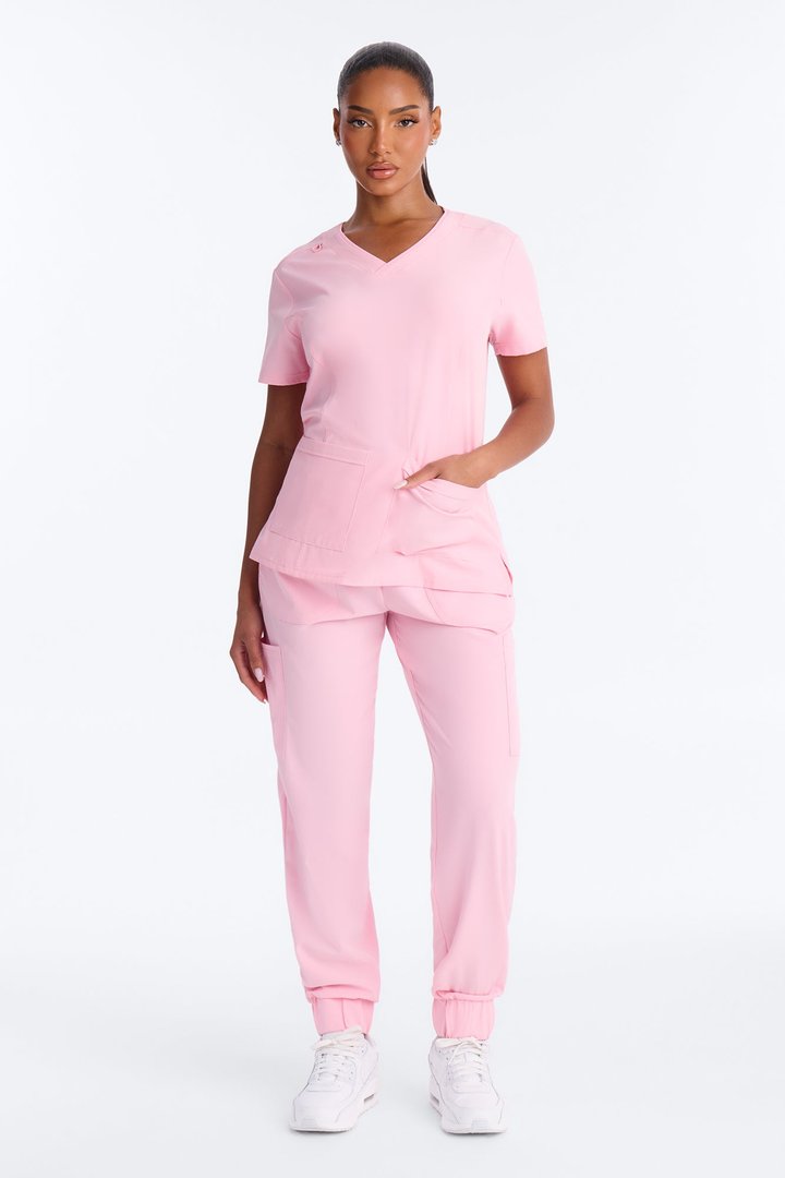 Recovery Mode Uniform Scrub Jogger Pant Set - Light Pink