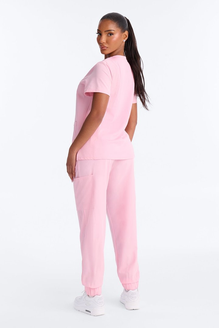 Recovery Mode Uniform Scrub Jogger Pant Set - Light Pink