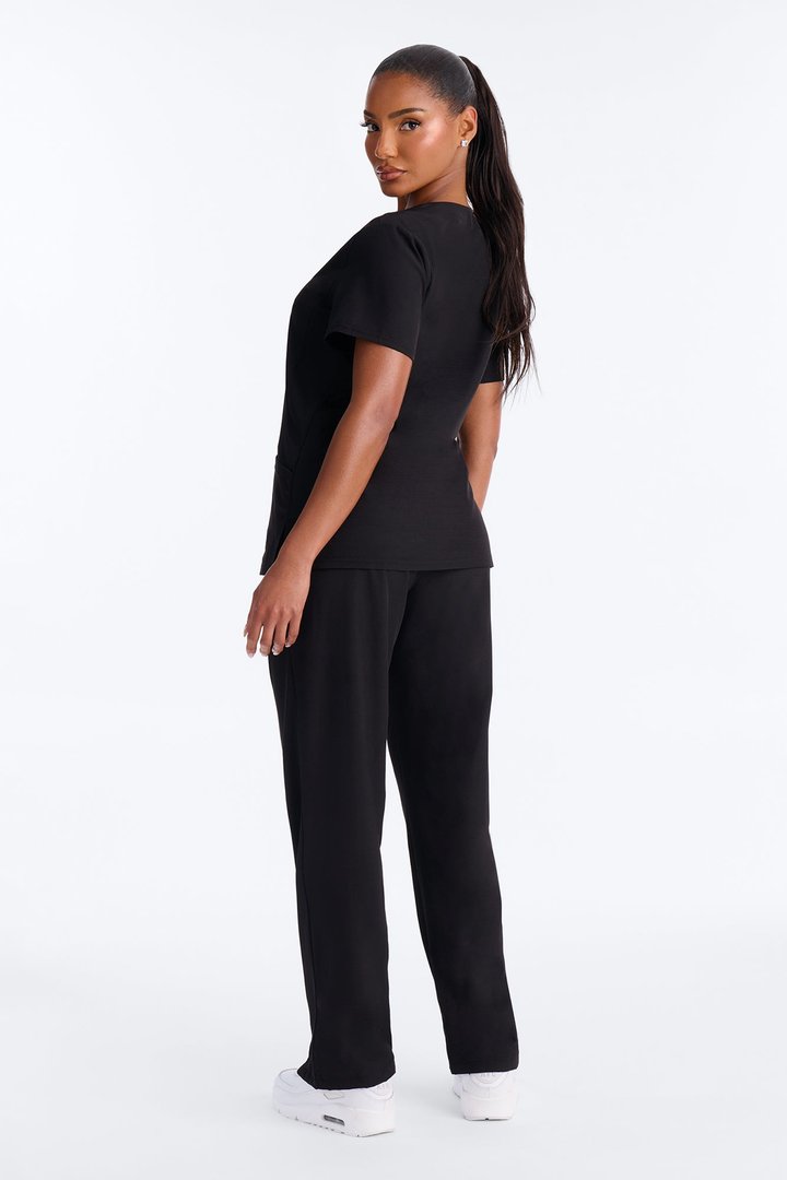 Health Is Wealth Uniform Scrub Pant Set - Black