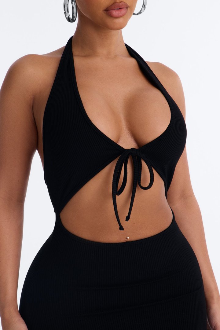 Alessia Snatched Mini Dress - Black