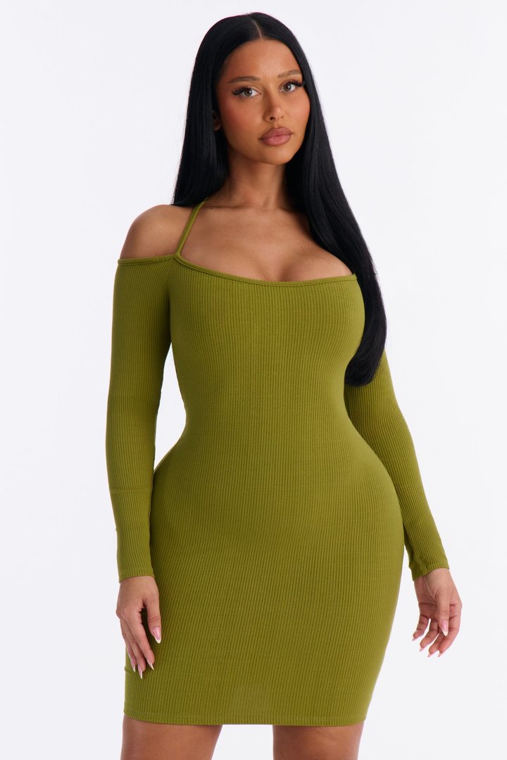 Sariyah Snatched Mini Dress - Chartreuse