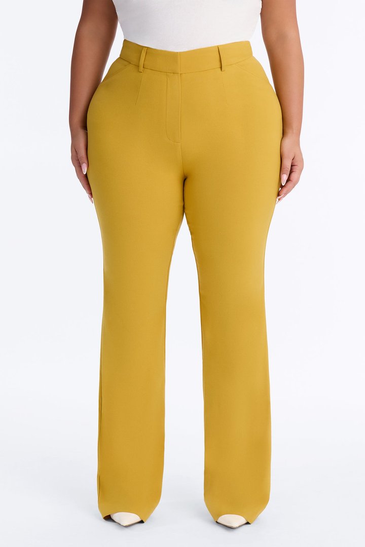 Tall Tasha Dressy High Rise Pants - Mustard