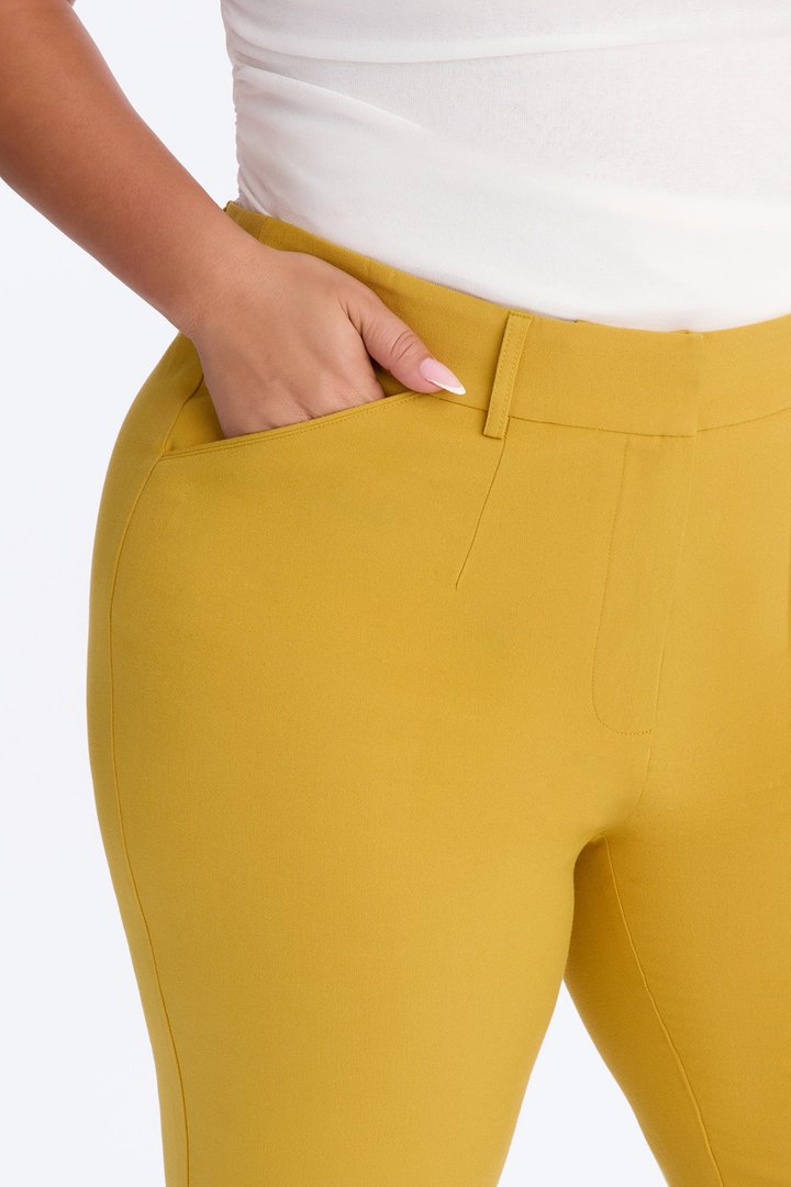Tall Tasha Dressy High Rise Pants - Mustard