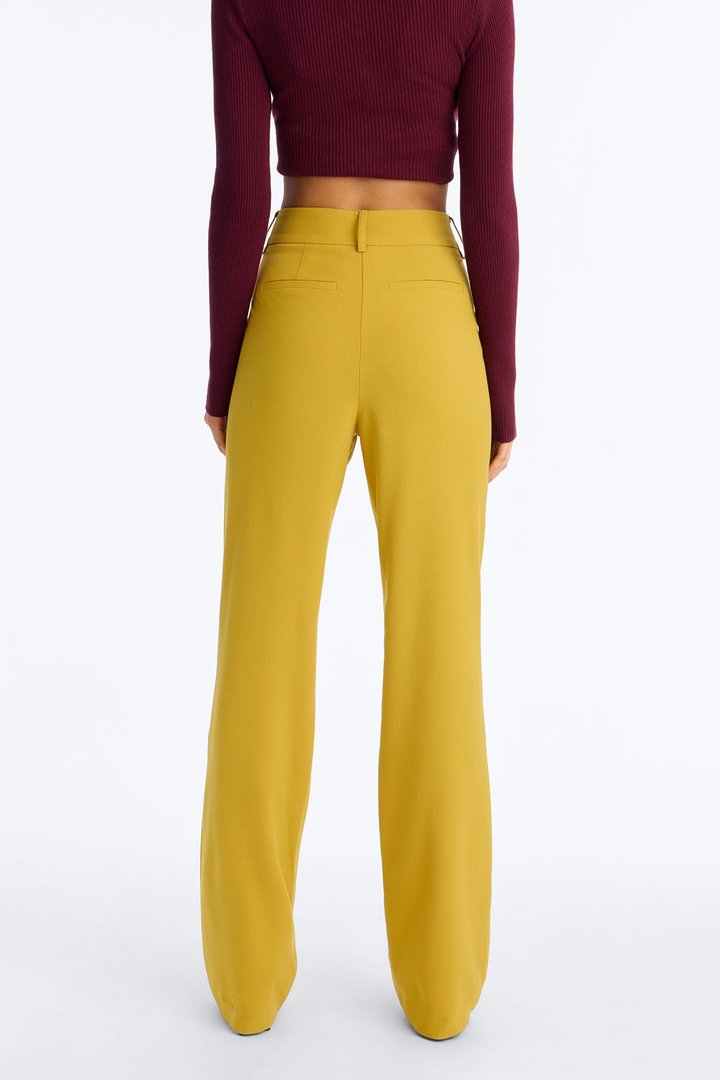 Tasha Dressy High Rise Pants - Mustard