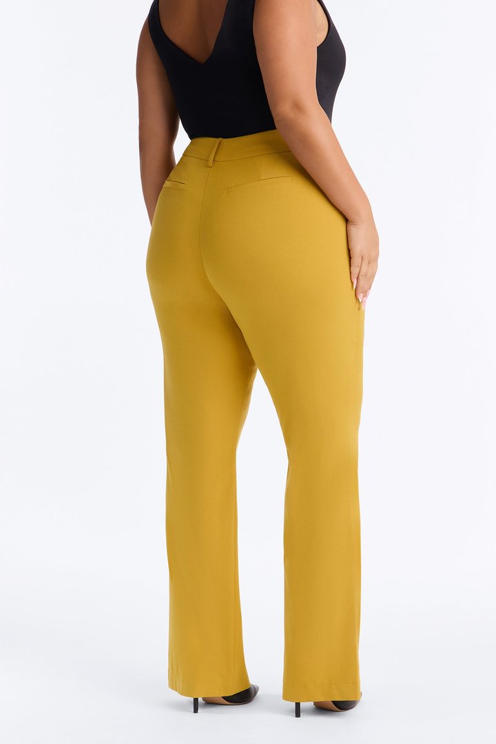 Tasha Dressy High Rise Pants - Mustard