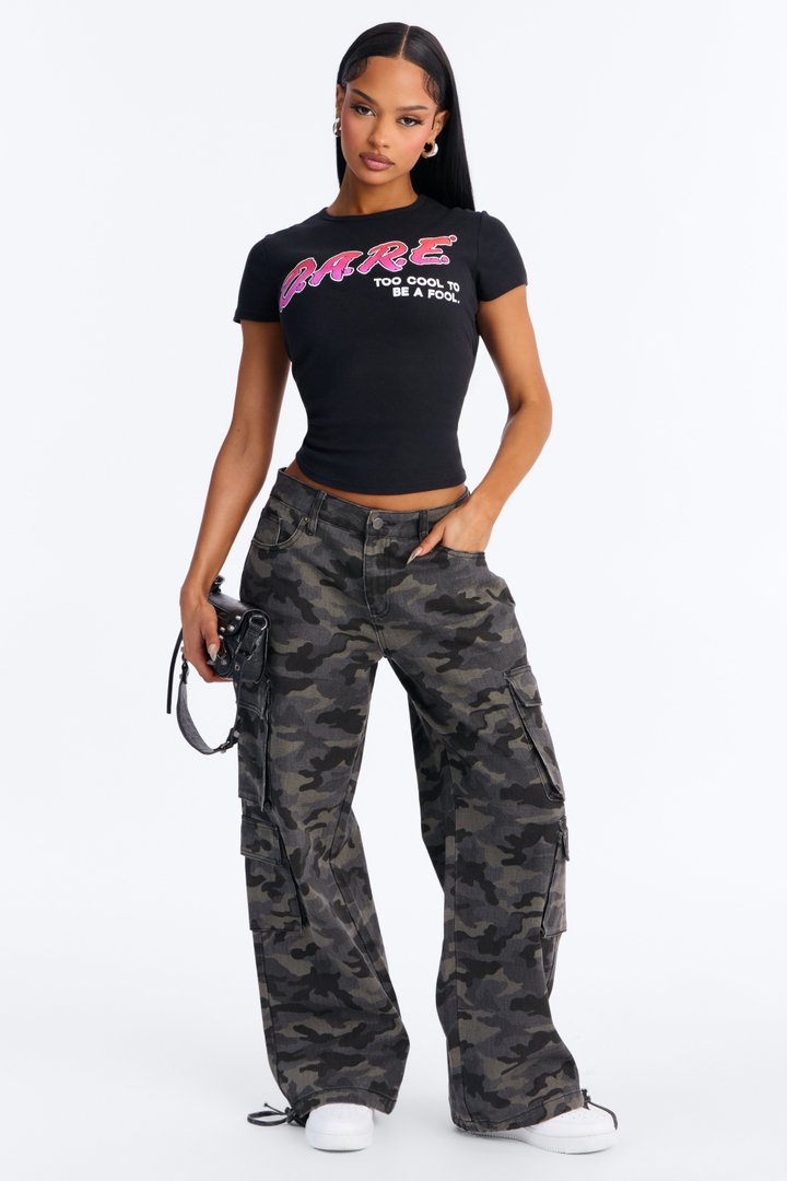 DARE Too Cool Baby Tee - Black