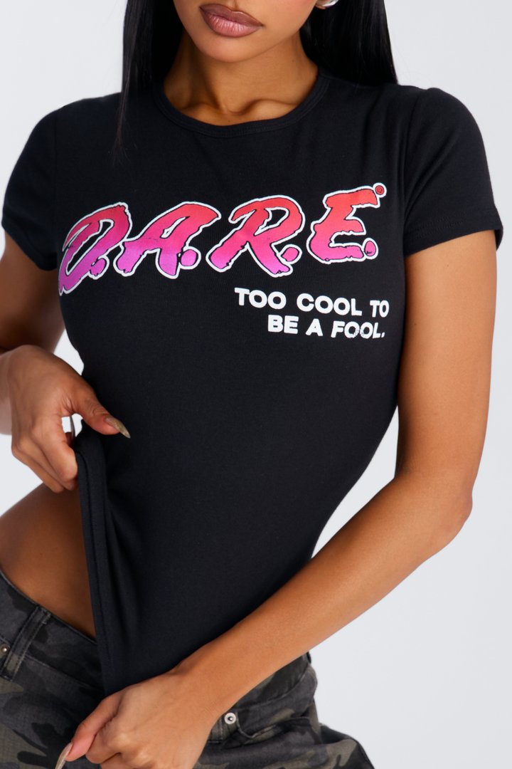 DARE Too Cool Baby Tee - Black