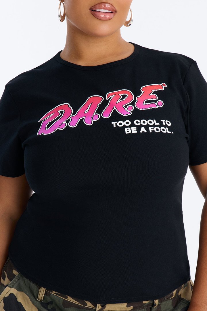 DARE Too Cool Baby Tee - Black