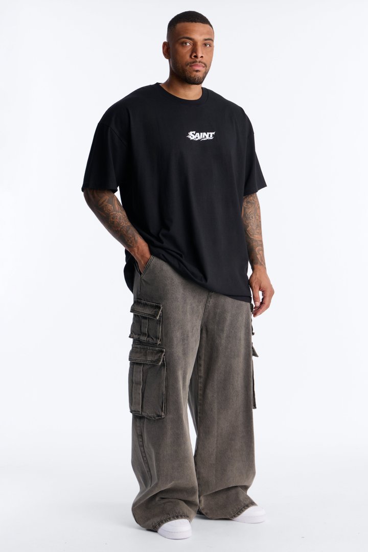 District Utility Cargo Jean - Black Wash