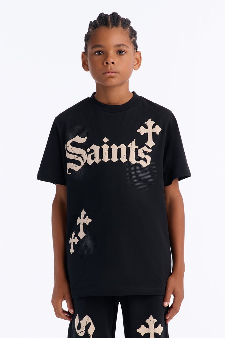 Mini Saints Lifestyle Pant Set - Black
