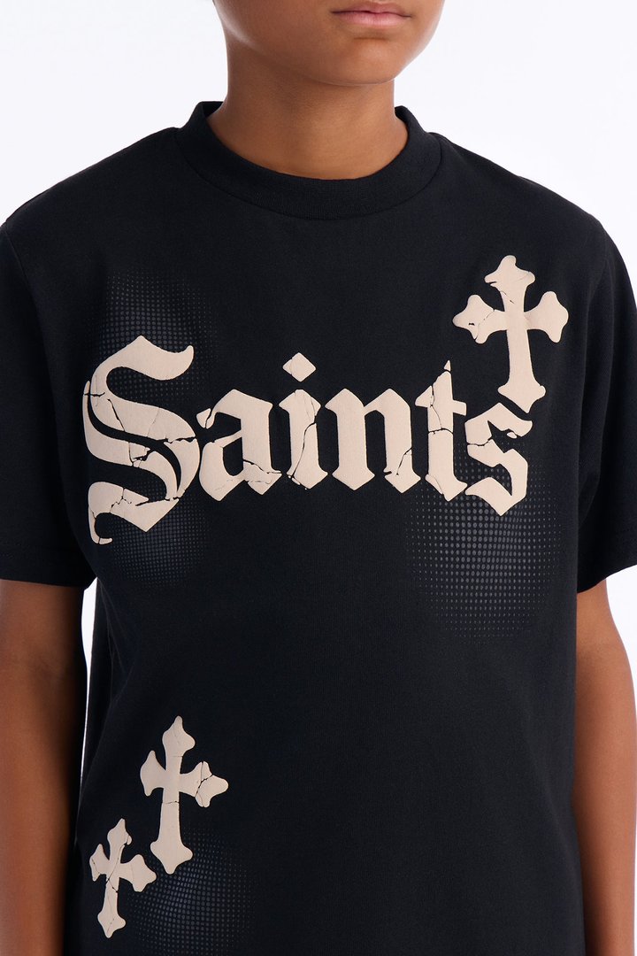 Mini Saints Lifestyle Pant Set - Black