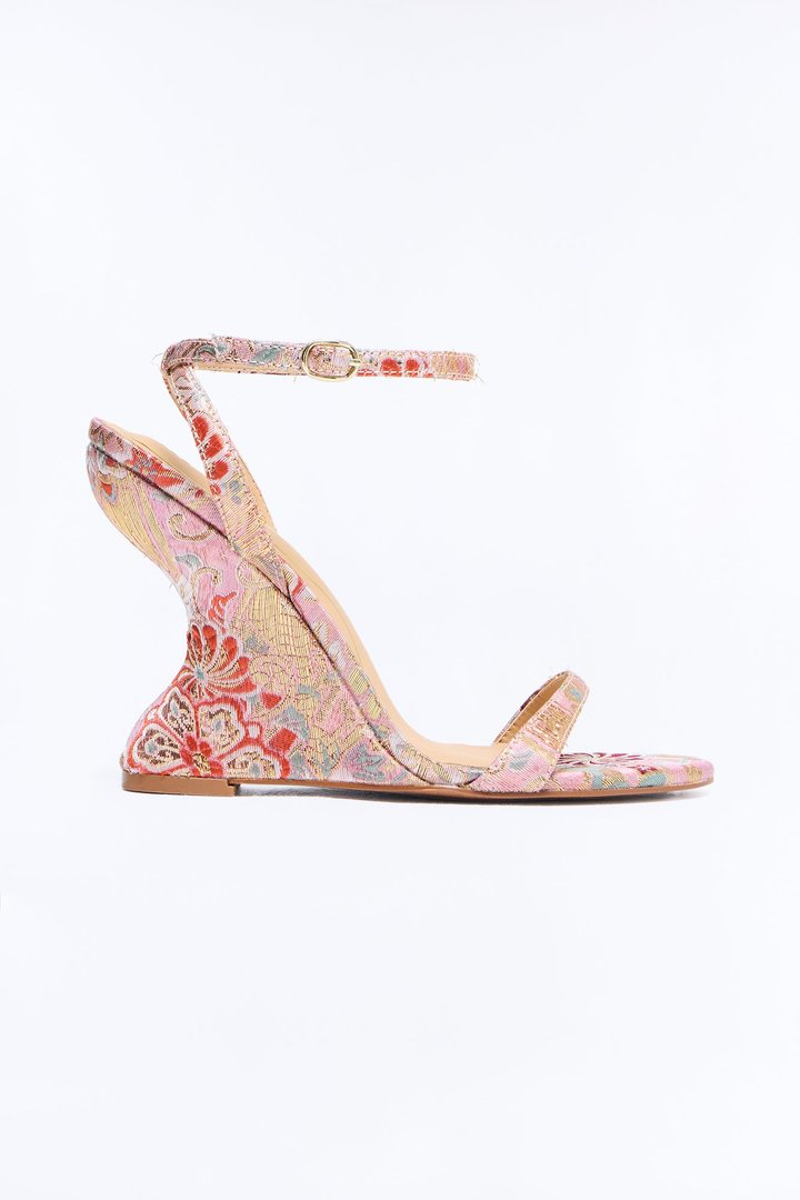 Leilani Novelty Wedges - Pink/combo