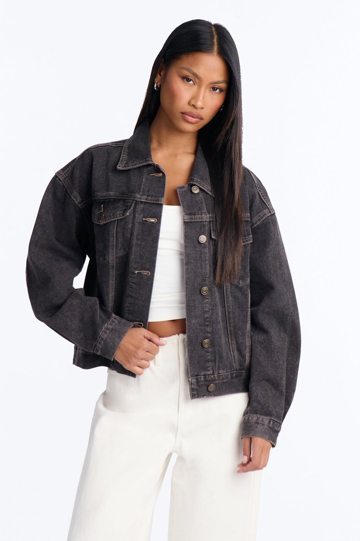 Stevie Basic Trucker Jacket - Brown
