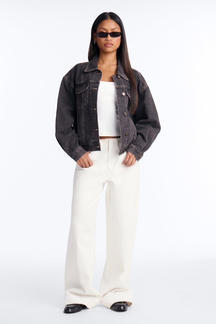 Stevie Basic Trucker Jacket - Brown