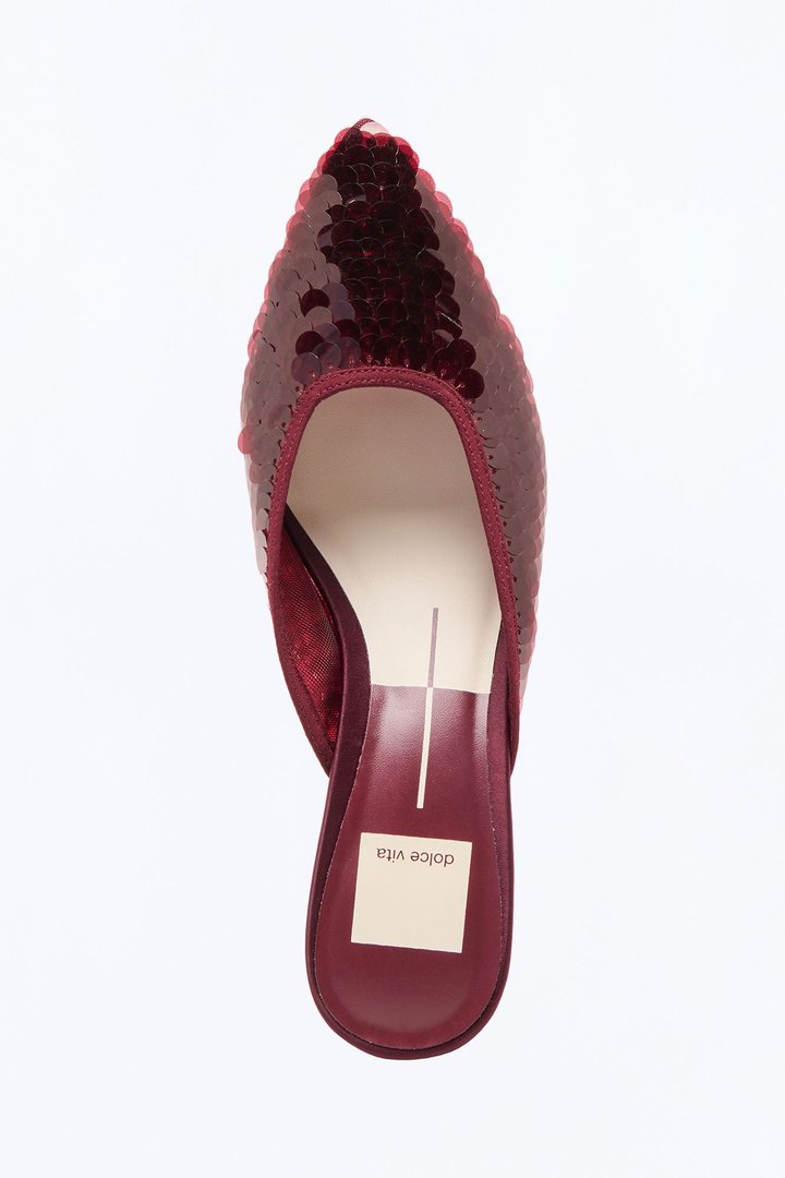 Dolce Vita Cleo Sequin Heels - Burgundy