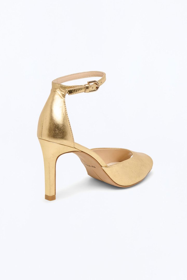 Dolce Vita Serlo Peep Toe Heels - Gold