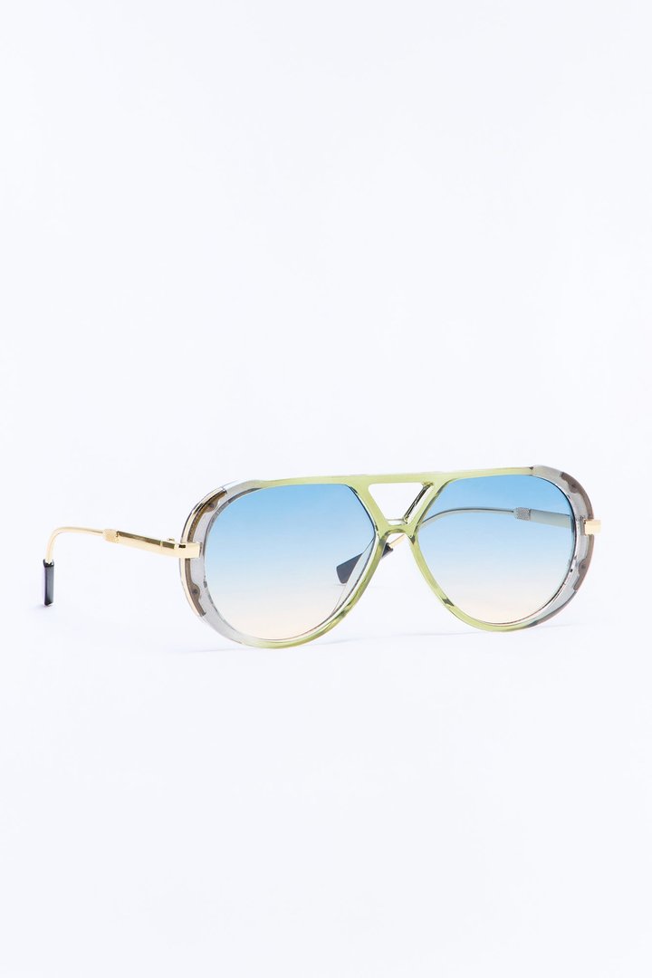 Lightning Wave Sunglasses - Green/combo