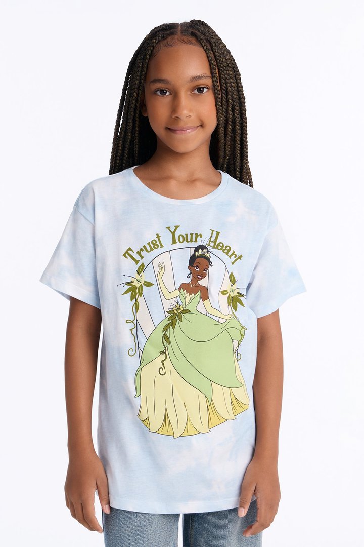 Mini Princess Tiana Trust Your Heart Short Sleeve Tee - Blue/combo