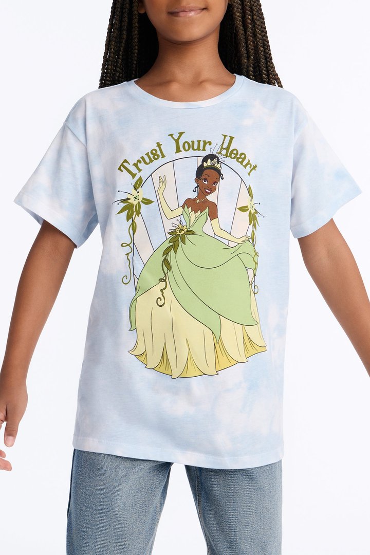 Mini Princess Tiana Trust Your Heart Short Sleeve Tee - Blue/combo
