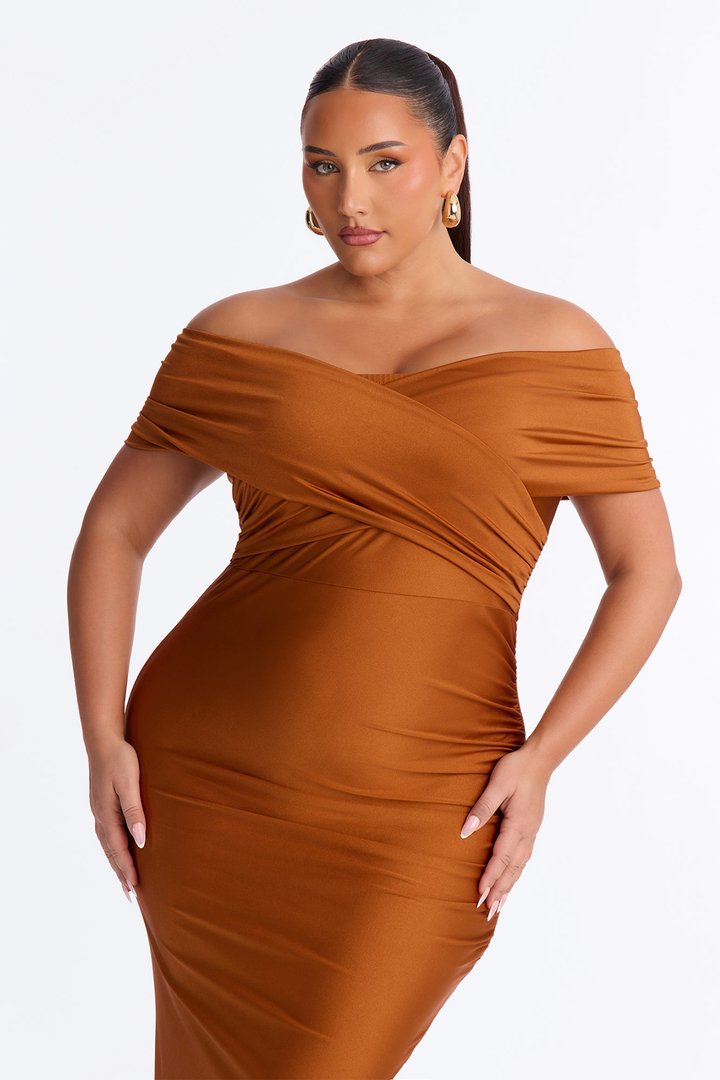 Ignore The Romance Maxi Dress - Bronze