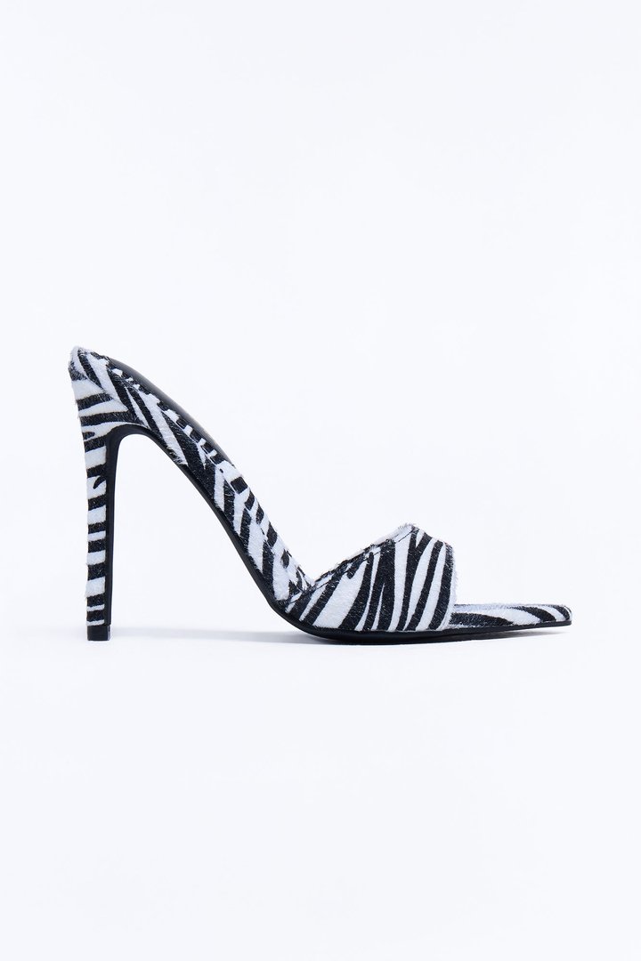 Kashton Heeled Sandals - White/Black