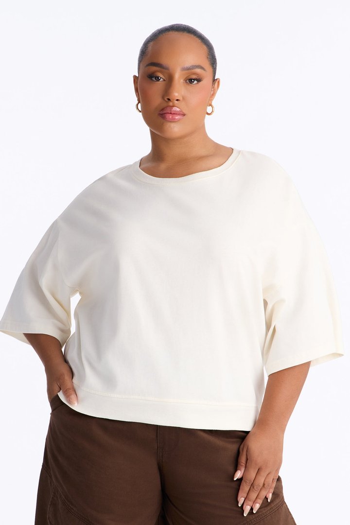 Jade Oversized Short Sleeve T-Shirt - White