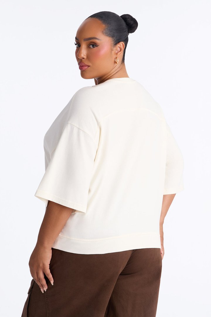 Jade Oversized Short Sleeve T-Shirt - White