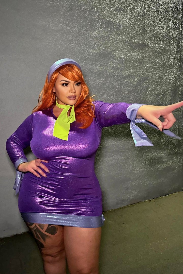Detective Damsel 4 Piece Costume Set - Purple
